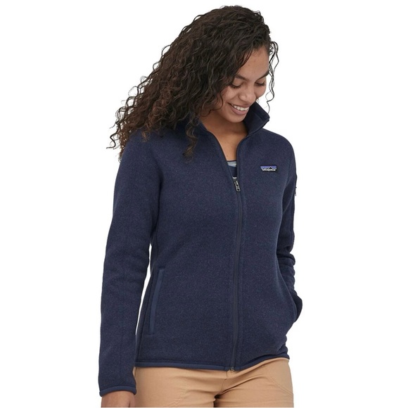 PATAGONIA Better Sweater Fleece Jacket w/ Hood Dark Blue Heather Women’s Medium - Picture 6 of 7